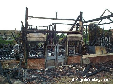 The barn after the fire