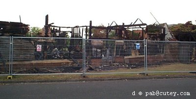 A wider view of the barn
